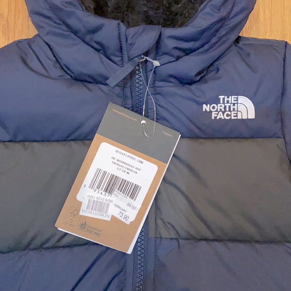NWT The North Face Moondoggy Hooded Down Jacket  - Infant Boys
